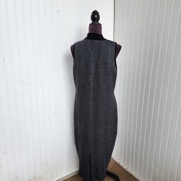 Express Grey Black Knit Mock Neck Sleeveless Sheath Dress Women's Size XLarge XL - Picture 8 of 14